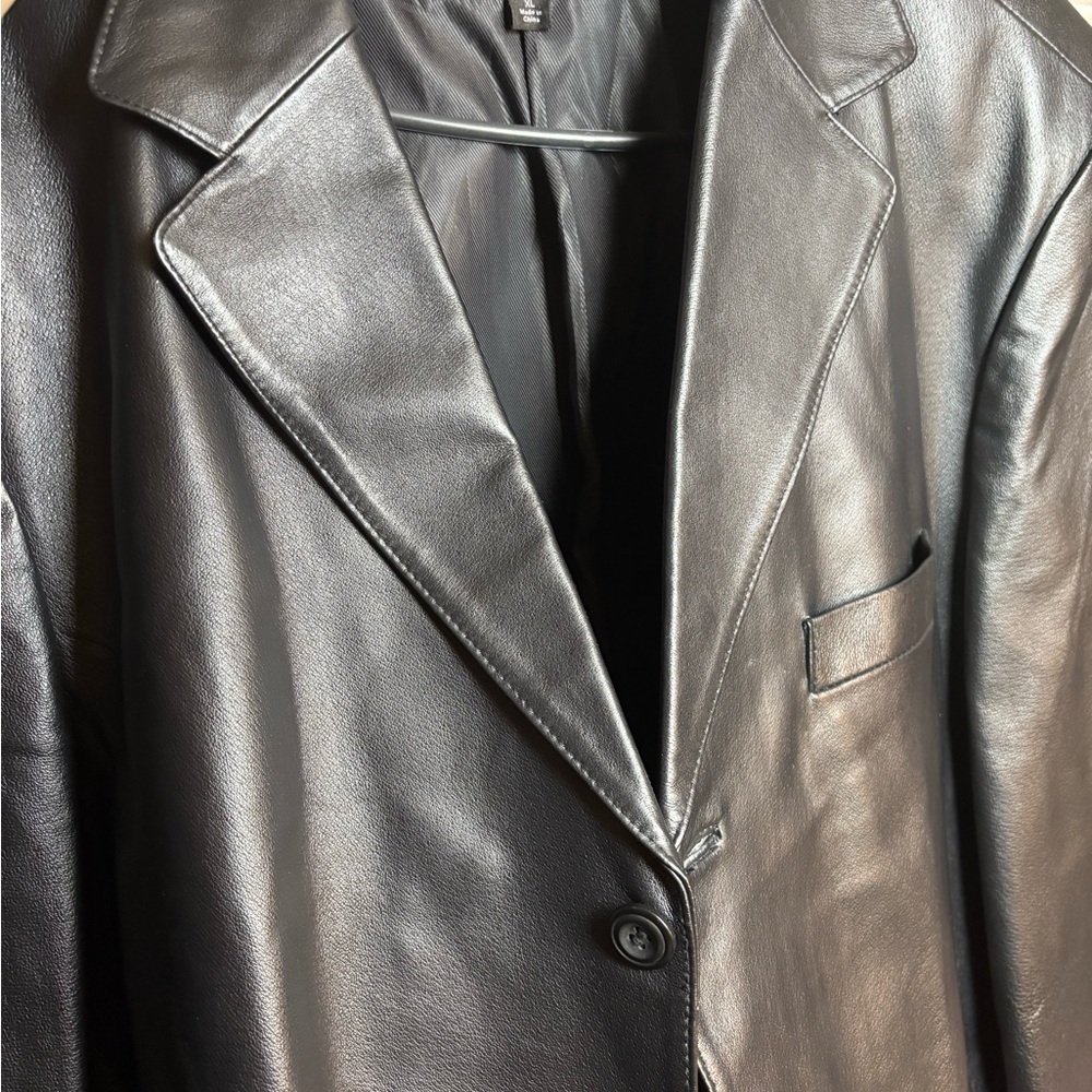 Croft & Barrow Sleek Black Leather Jacket